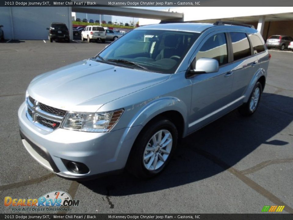 2013 Dodge Journey SXT Winter Chill Pearl / Black Photo #2