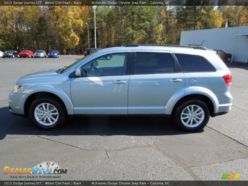 2013 Dodge Journey SXT Winter Chill Pearl / Black Photo #3