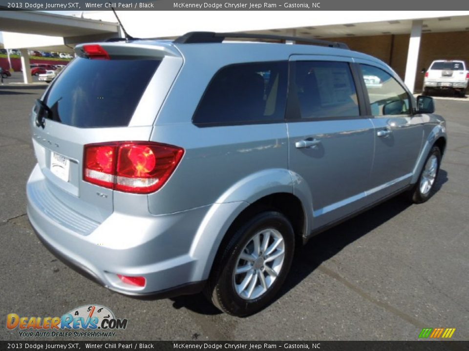 2013 Dodge Journey SXT Winter Chill Pearl / Black Photo #5