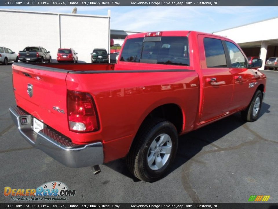 2013 Ram 1500 SLT Crew Cab 4x4 Flame Red / Black/Diesel Gray Photo #5