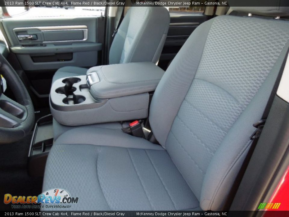 2013 Ram 1500 SLT Crew Cab 4x4 Flame Red / Black/Diesel Gray Photo #9