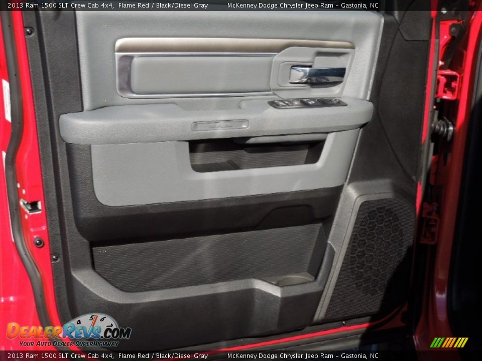 2013 Ram 1500 SLT Crew Cab 4x4 Flame Red / Black/Diesel Gray Photo #10