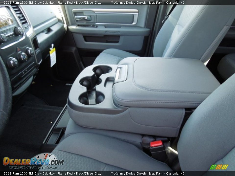 2013 Ram 1500 SLT Crew Cab 4x4 Flame Red / Black/Diesel Gray Photo #12