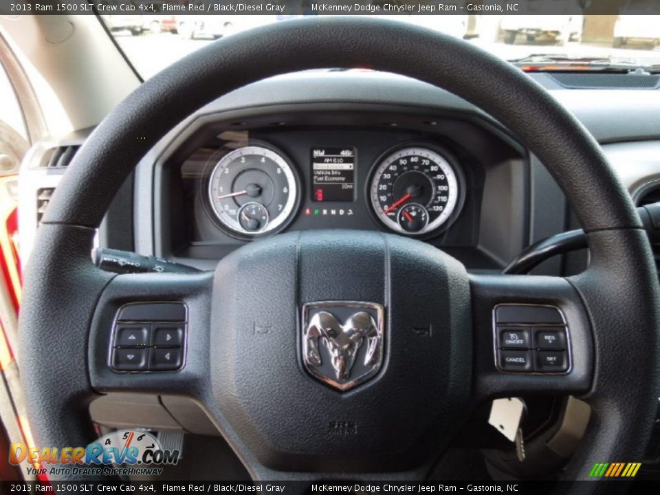 2013 Ram 1500 SLT Crew Cab 4x4 Flame Red / Black/Diesel Gray Photo #16