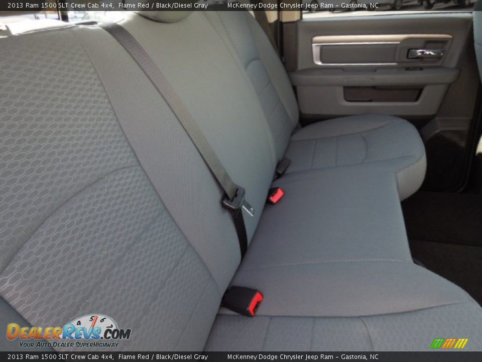 2013 Ram 1500 SLT Crew Cab 4x4 Flame Red / Black/Diesel Gray Photo #22