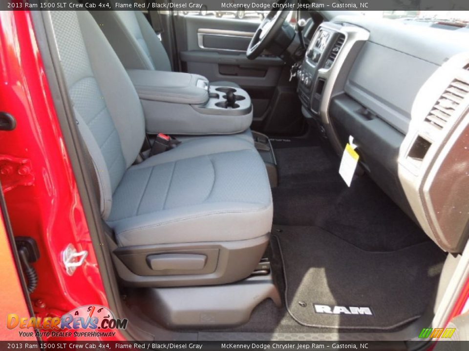 2013 Ram 1500 SLT Crew Cab 4x4 Flame Red / Black/Diesel Gray Photo #23