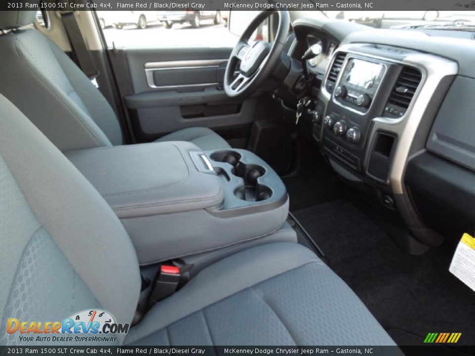 2013 Ram 1500 SLT Crew Cab 4x4 Flame Red / Black/Diesel Gray Photo #24