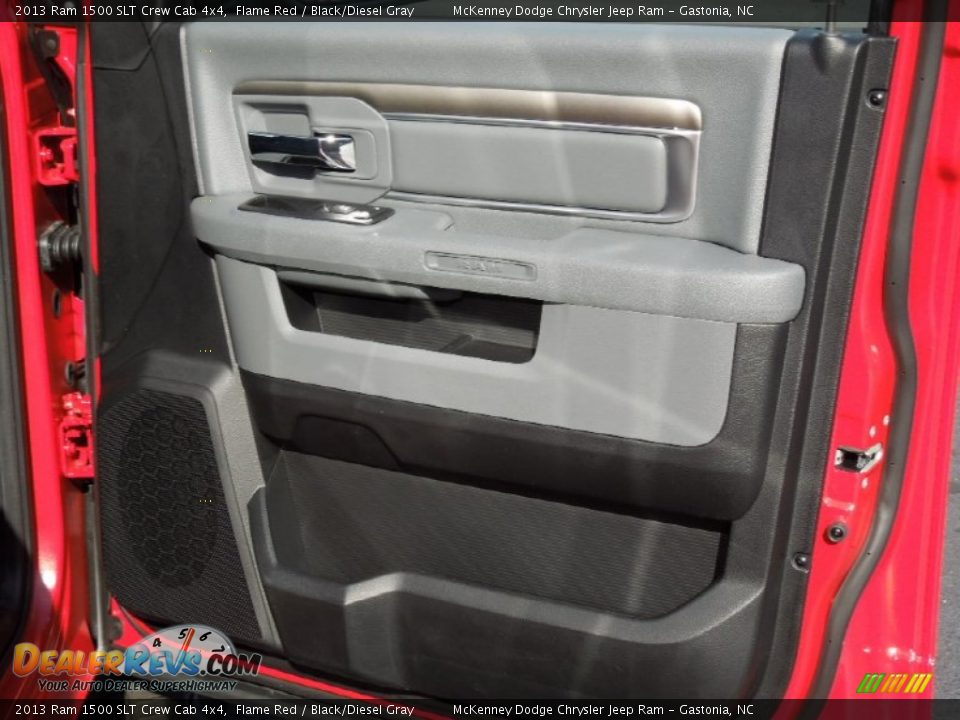 2013 Ram 1500 SLT Crew Cab 4x4 Flame Red / Black/Diesel Gray Photo #25