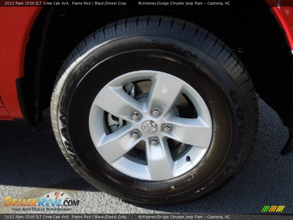 2013 Ram 1500 SLT Crew Cab 4x4 Flame Red / Black/Diesel Gray Photo #26