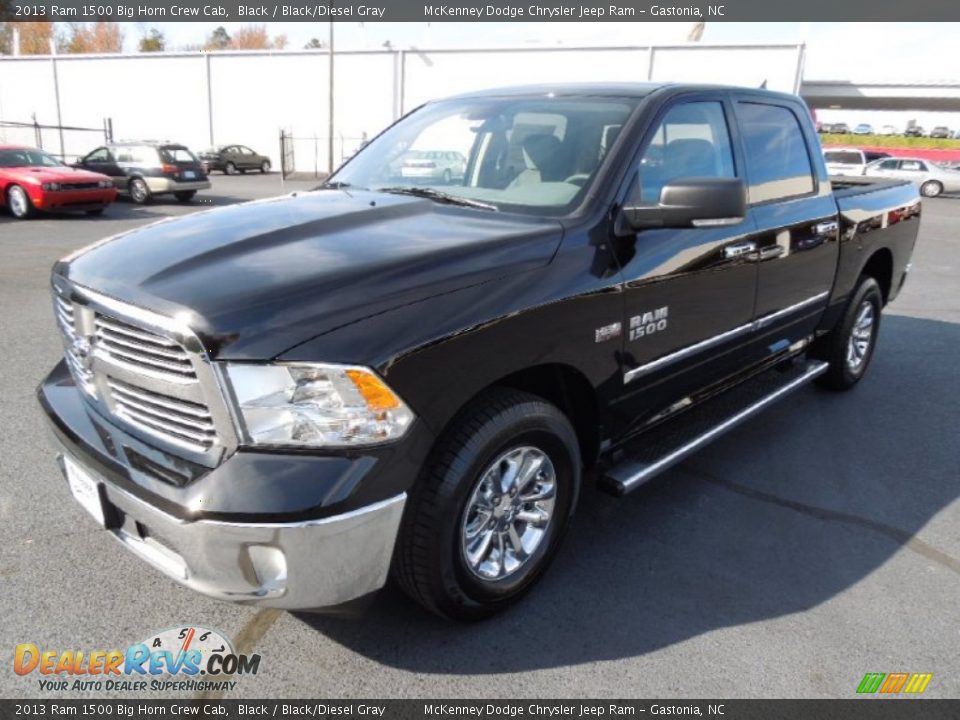 2013 Ram 1500 Big Horn Crew Cab Black / Black/Diesel Gray Photo #2