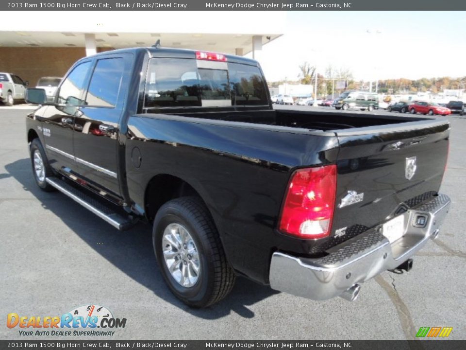 2013 Ram 1500 Big Horn Crew Cab Black / Black/Diesel Gray Photo #4