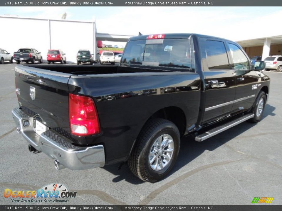 2013 Ram 1500 Big Horn Crew Cab Black / Black/Diesel Gray Photo #5