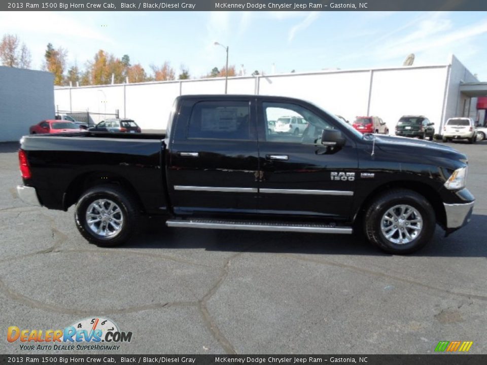 2013 Ram 1500 Big Horn Crew Cab Black / Black/Diesel Gray Photo #6