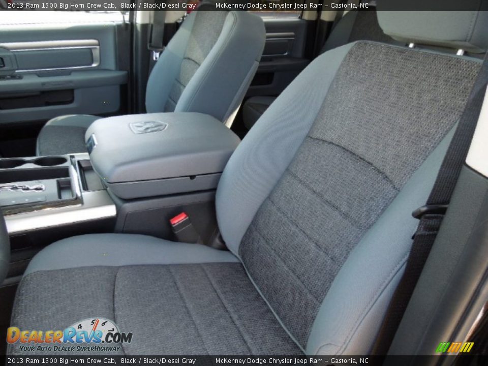 2013 Ram 1500 Big Horn Crew Cab Black / Black/Diesel Gray Photo #9