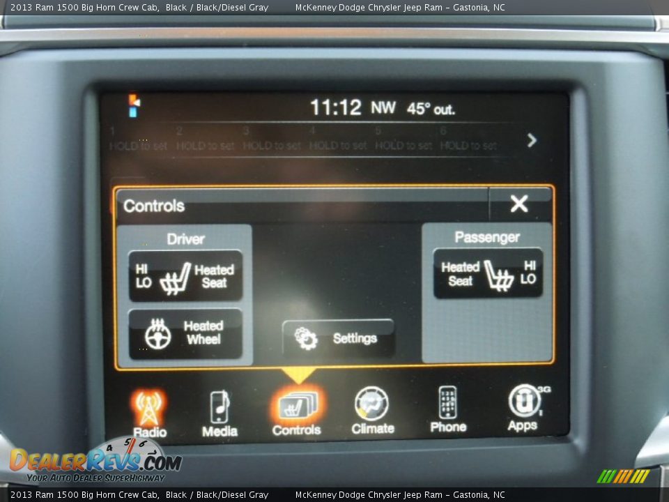 2013 Ram 1500 Big Horn Crew Cab Black / Black/Diesel Gray Photo #14