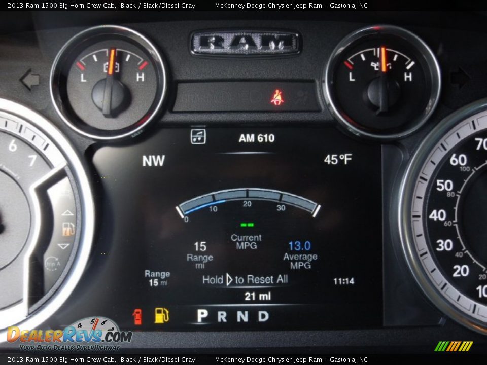 2013 Ram 1500 Big Horn Crew Cab Gauges Photo #18