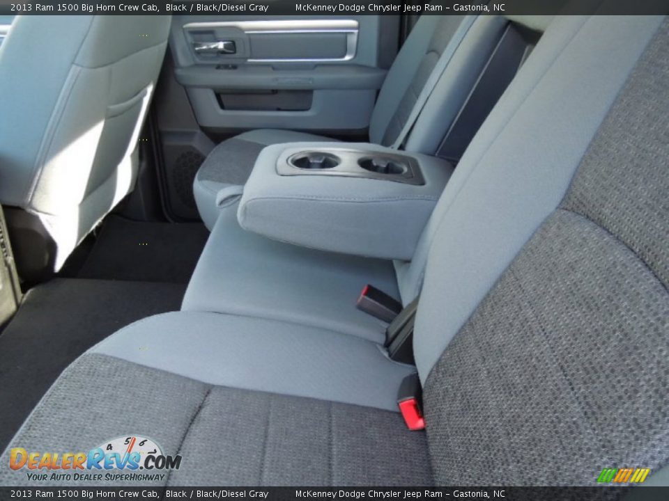 2013 Ram 1500 Big Horn Crew Cab Black / Black/Diesel Gray Photo #19