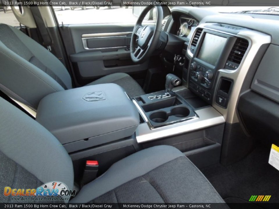 Black/Diesel Gray Interior - 2013 Ram 1500 Big Horn Crew Cab Photo #25