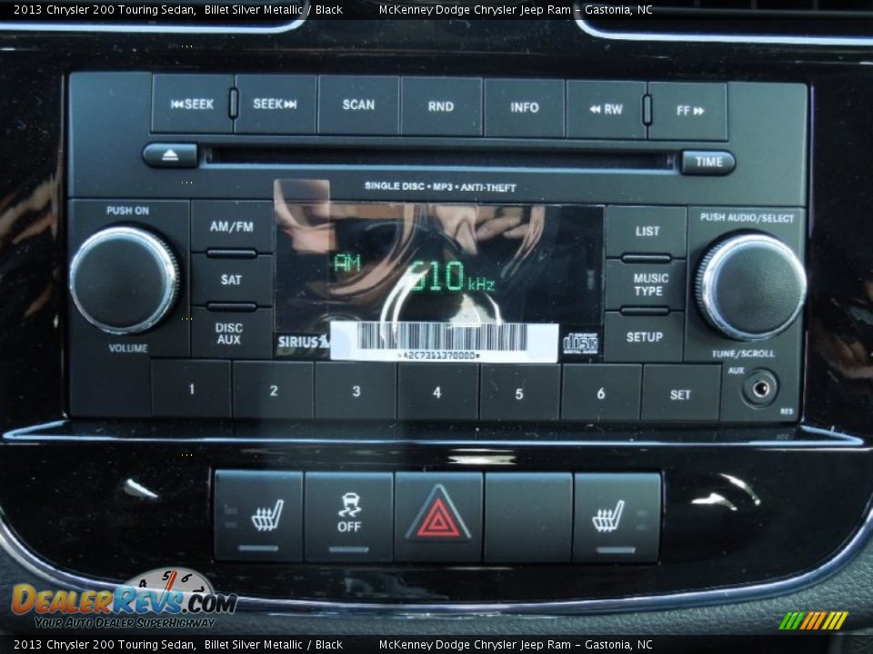 2013 Chrysler 200 Touring Sedan Billet Silver Metallic / Black Photo #14