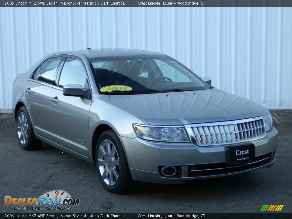 2009 Lincoln MKZ AWD Sedan Vapor Silver Metallic / Dark Charcoal Photo #3