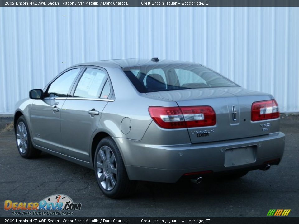 2009 Lincoln MKZ AWD Sedan Vapor Silver Metallic / Dark Charcoal Photo #6