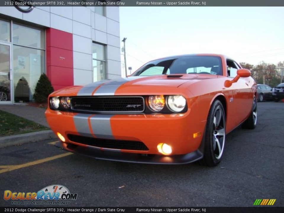 2012 Dodge Challenger SRT8 392 Header Orange / Dark Slate Gray Photo #1