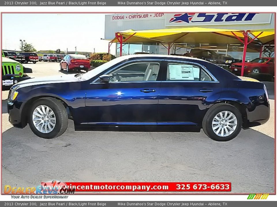 2013 Chrysler 300 Jazz Blue Pearl / Black/Light Frost Beige Photo #2