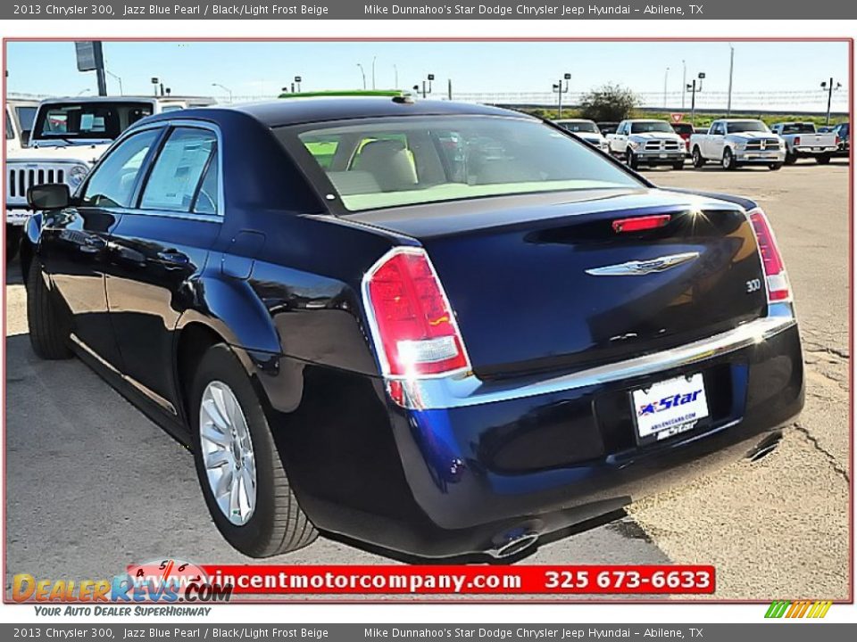 2013 Chrysler 300 Jazz Blue Pearl / Black/Light Frost Beige Photo #3