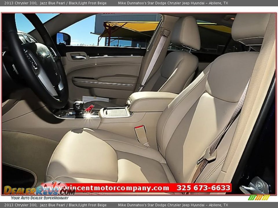2013 Chrysler 300 Jazz Blue Pearl / Black/Light Frost Beige Photo #11