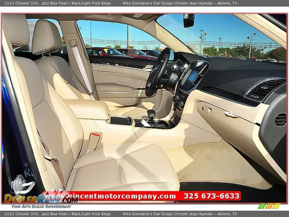 2013 Chrysler 300 Jazz Blue Pearl / Black/Light Frost Beige Photo #19