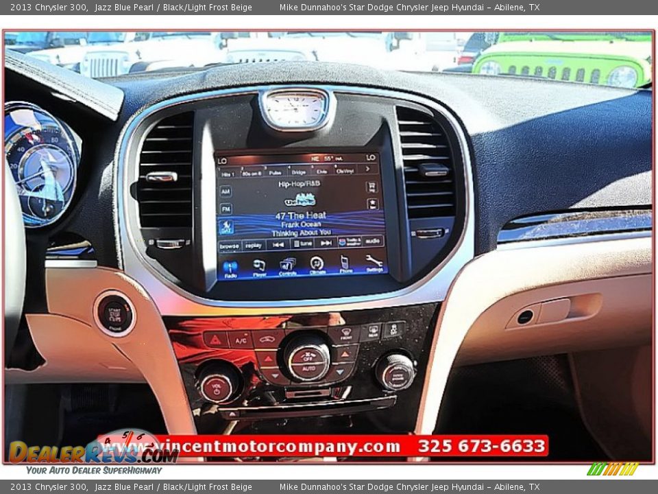 2013 Chrysler 300 Jazz Blue Pearl / Black/Light Frost Beige Photo #24
