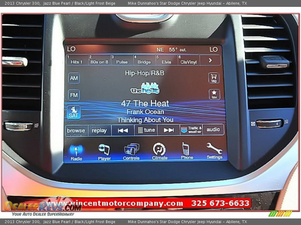 2013 Chrysler 300 Jazz Blue Pearl / Black/Light Frost Beige Photo #25