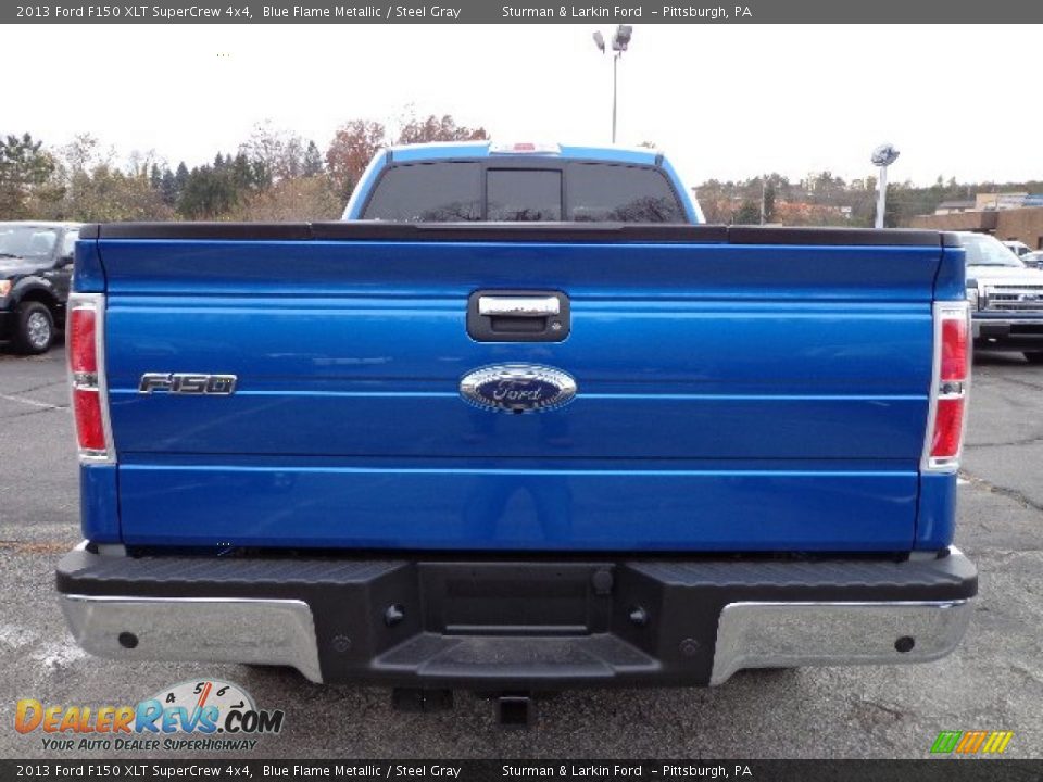 2013 Ford F150 XLT SuperCrew 4x4 Blue Flame Metallic / Steel Gray Photo #3