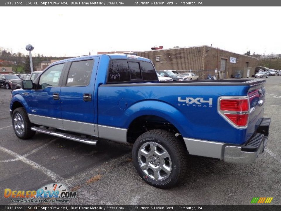 2013 Ford F150 XLT SuperCrew 4x4 Blue Flame Metallic / Steel Gray Photo #4