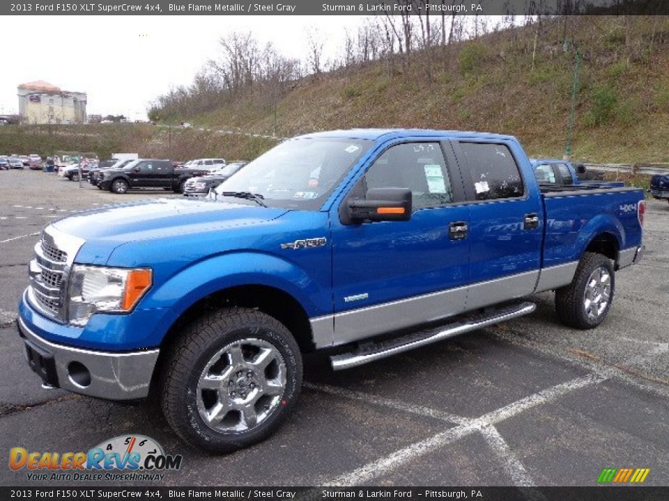 2013 Ford F150 XLT SuperCrew 4x4 Blue Flame Metallic / Steel Gray Photo #5