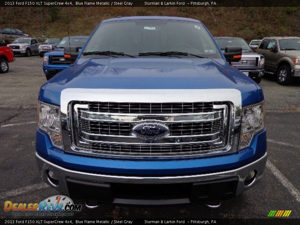 2013 Ford F150 XLT SuperCrew 4x4 Blue Flame Metallic / Steel Gray Photo #6