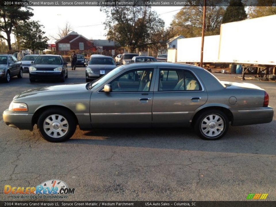 2004 Mercury Grand Marquis LS Spruce Green Metallic / Medium Parchment Photo #5