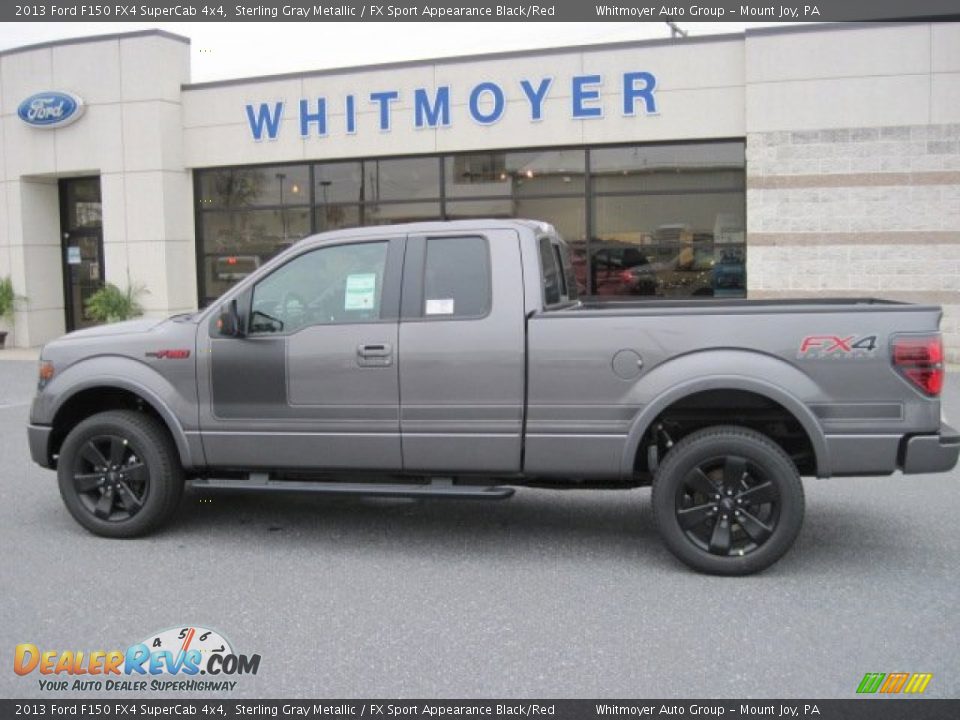 2013 Ford F150 FX4 SuperCab 4x4 Sterling Gray Metallic / FX Sport Appearance Black/Red Photo #1