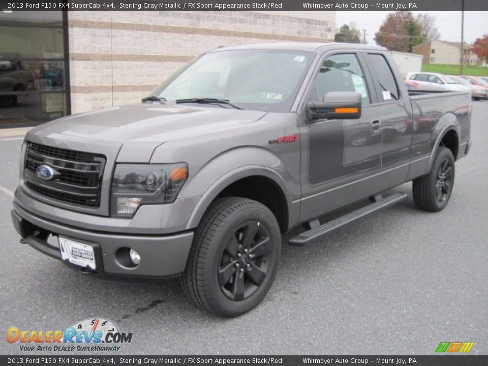 2013 Ford F150 FX4 SuperCab 4x4 Sterling Gray Metallic / FX Sport Appearance Black/Red Photo #2
