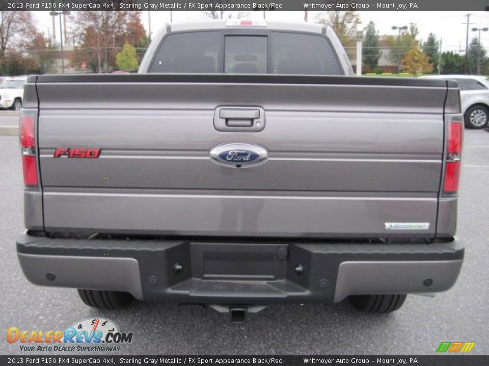 2013 Ford F150 FX4 SuperCab 4x4 Sterling Gray Metallic / FX Sport Appearance Black/Red Photo #4
