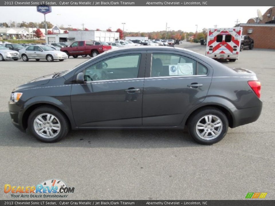 2013 Chevrolet Sonic LT Sedan Cyber Gray Metallic / Jet Black/Dark Titanium Photo #4