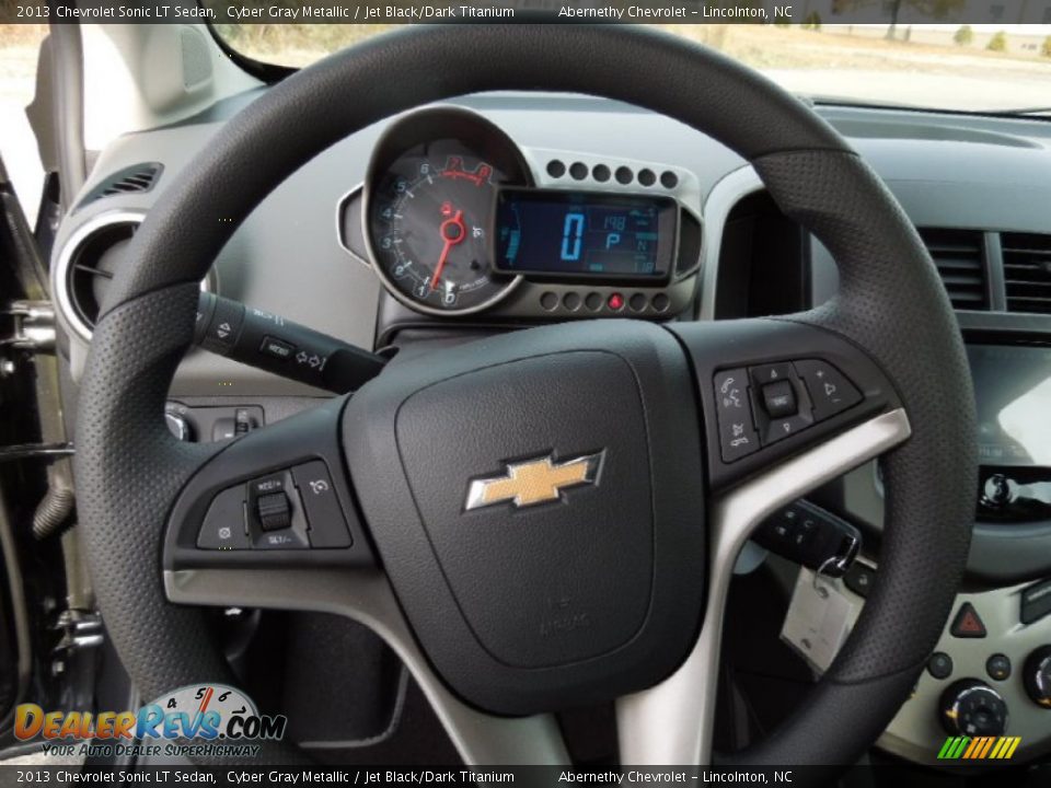 2013 Chevrolet Sonic LT Sedan Cyber Gray Metallic / Jet Black/Dark Titanium Photo #15