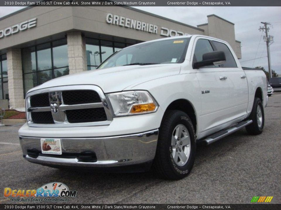 2010 Dodge Ram 1500 SLT Crew Cab 4x4 Stone White / Dark Slate/Medium Graystone Photo #1