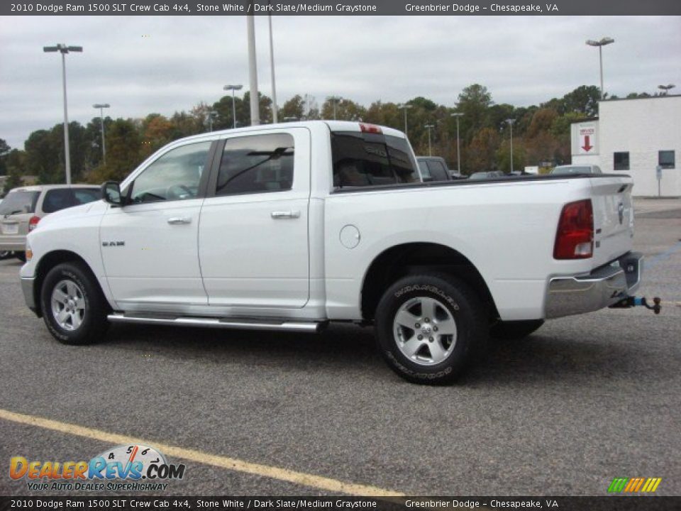 2010 Dodge Ram 1500 SLT Crew Cab 4x4 Stone White / Dark Slate/Medium Graystone Photo #3