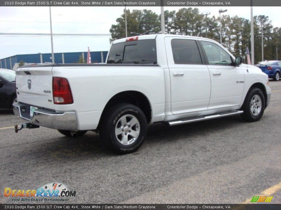 2010 Dodge Ram 1500 SLT Crew Cab 4x4 Stone White / Dark Slate/Medium Graystone Photo #5