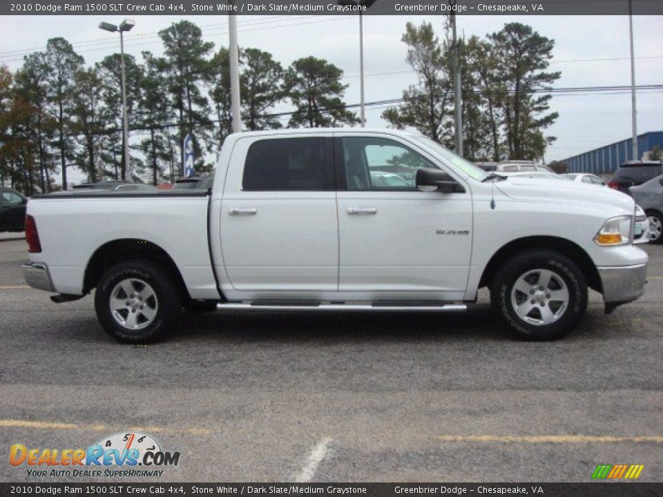 2010 Dodge Ram 1500 SLT Crew Cab 4x4 Stone White / Dark Slate/Medium Graystone Photo #6