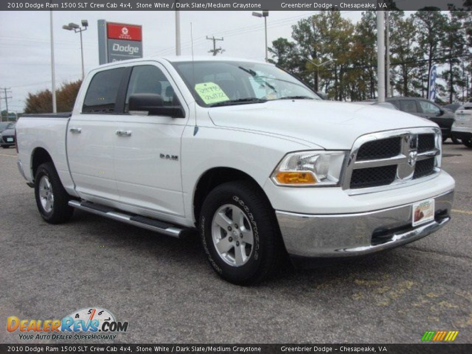 2010 Dodge Ram 1500 SLT Crew Cab 4x4 Stone White / Dark Slate/Medium Graystone Photo #7