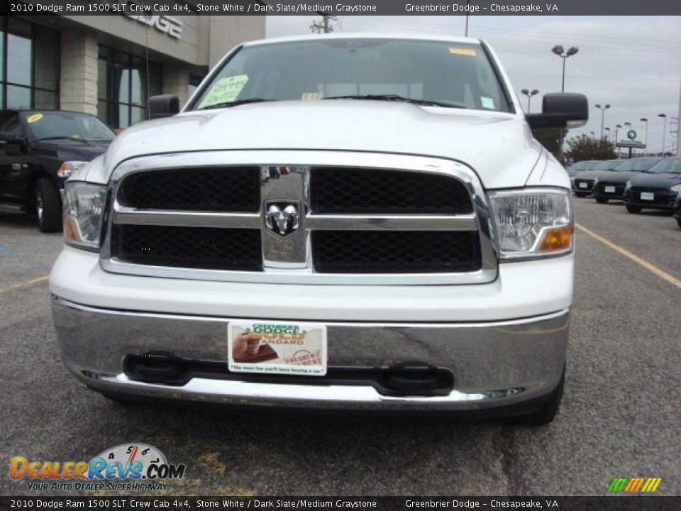 2010 Dodge Ram 1500 SLT Crew Cab 4x4 Stone White / Dark Slate/Medium Graystone Photo #8