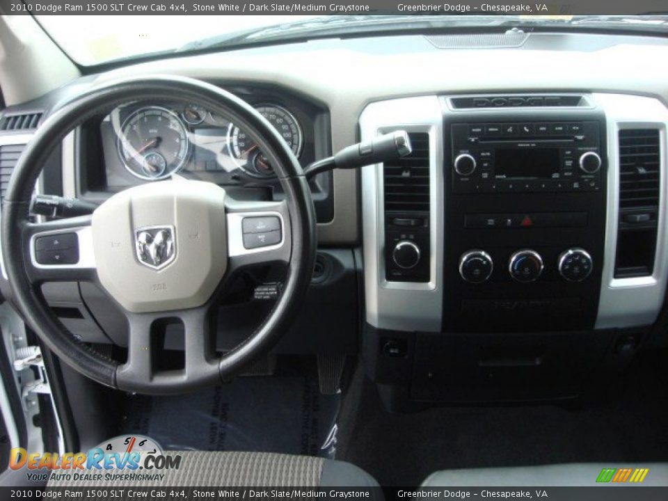 2010 Dodge Ram 1500 SLT Crew Cab 4x4 Stone White / Dark Slate/Medium Graystone Photo #14