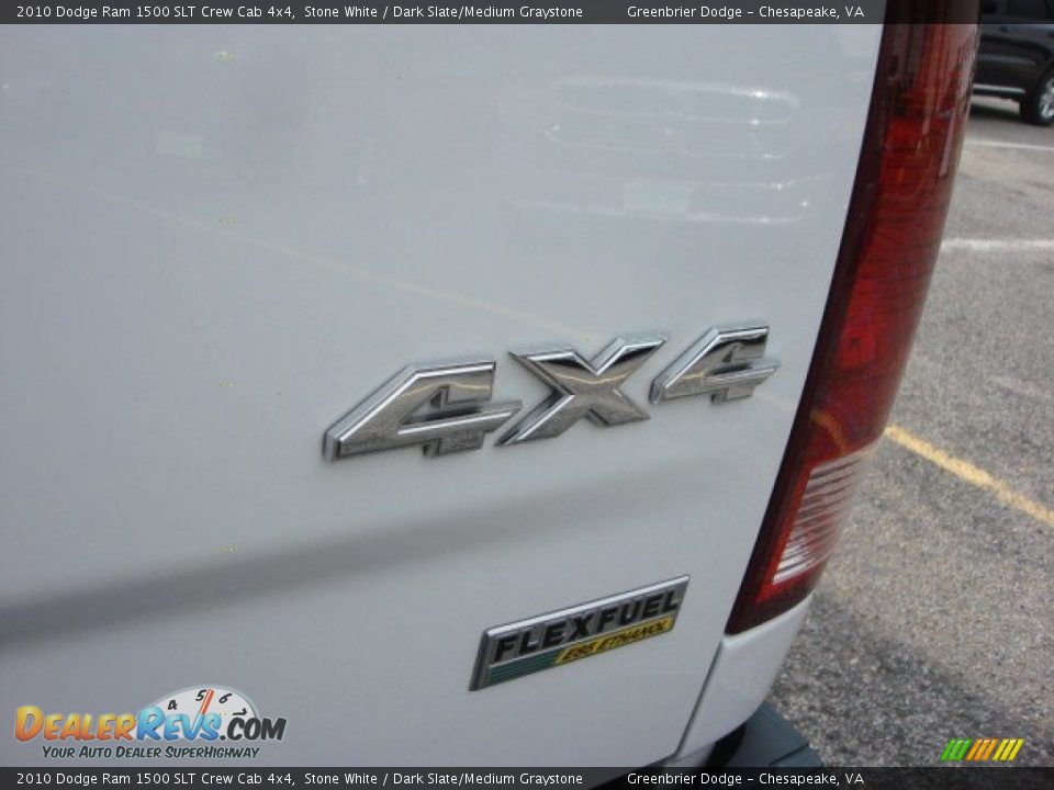 2010 Dodge Ram 1500 SLT Crew Cab 4x4 Stone White / Dark Slate/Medium Graystone Photo #25